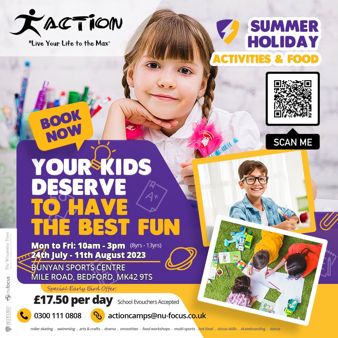 Nu FOCUS LIVE YOUR LIFE Summer Action Holiday Activity Club